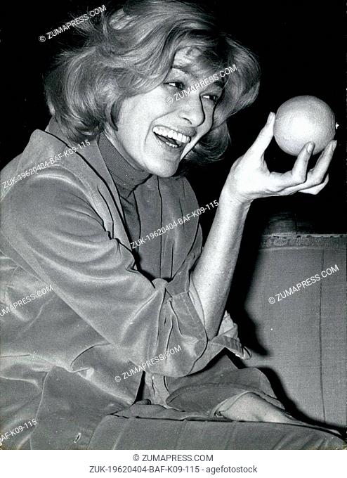 Apr. 04, 1962 - A new star with world fame is the Greek actress and singer Melina Mercouri who became known at first by her film 'Never on Sundays