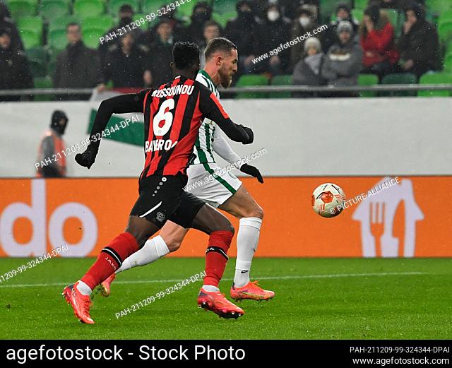09 December 2021, Hungary, Budapest: Football: Europa League, Ferencvaros - Bayer Leverkusen, Group Stage, Group G, Matchday 6 at Groupama Arena
