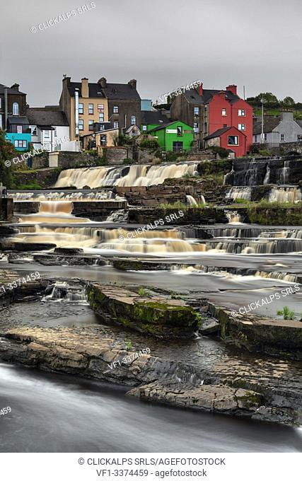 Waterfall at Ennistymon, country Clare, Munster province, Shannon, Ireland, Europe