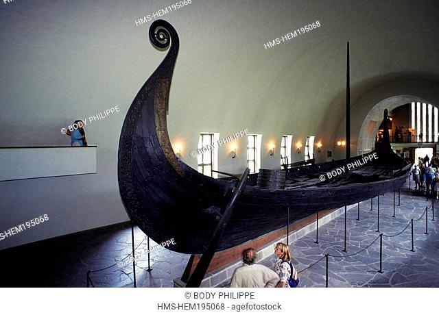 Norway, Oslo, Bygdoy, Viking Ship Museum, Oseberg ship
