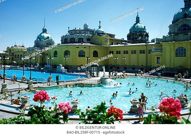 The Szechenyi bath in Budapest of the capital of Hungary