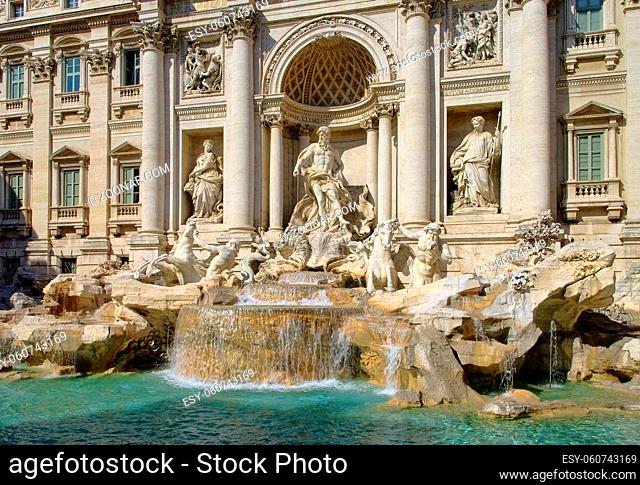 Rom Trevi Brunnen - Rome Trevi Fountain 04