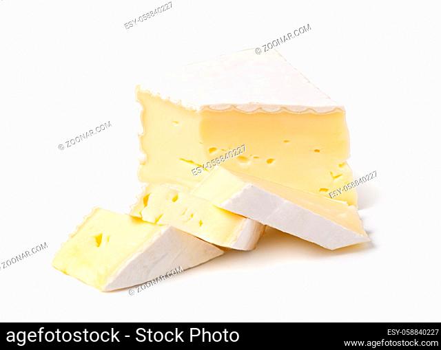 cheese brie isolated on a white background