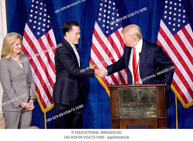 Donald Trump endorses Governor Mitt Romney for President in 2012 Presidential Campaign, Las Vegas, Nevada