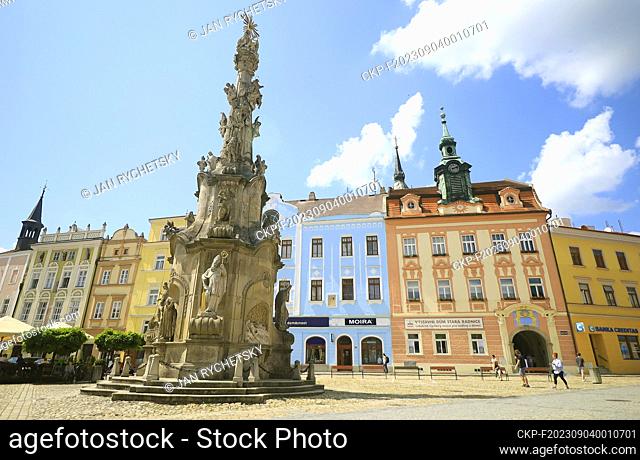 The centre of the historical part of Jindrichuv Hradec is the Peace Square, which is shaped like a trapezoid and is lined with rows of townhouses with...