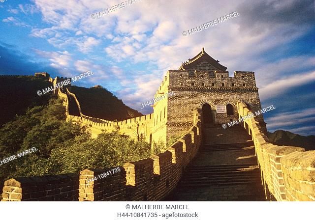China, Asia, Great Wall of China, Great Wall, Beijing, Great Wall, near Mutianyu, Asia, landscape, historic, hills, UN