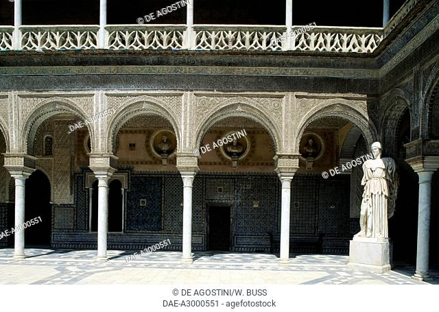 Courtyard, Casa Pilatos (Pilate's House), Seville, Andalusia. Spain, 16th century