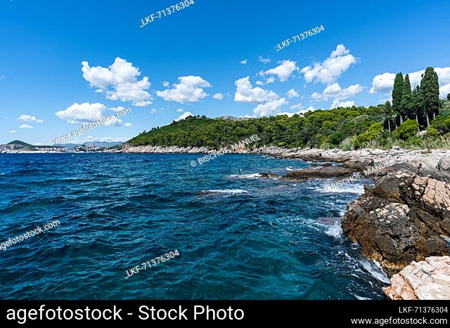 The island of Lokrum in front of Dubrovnik, Dalmatia, Croatia