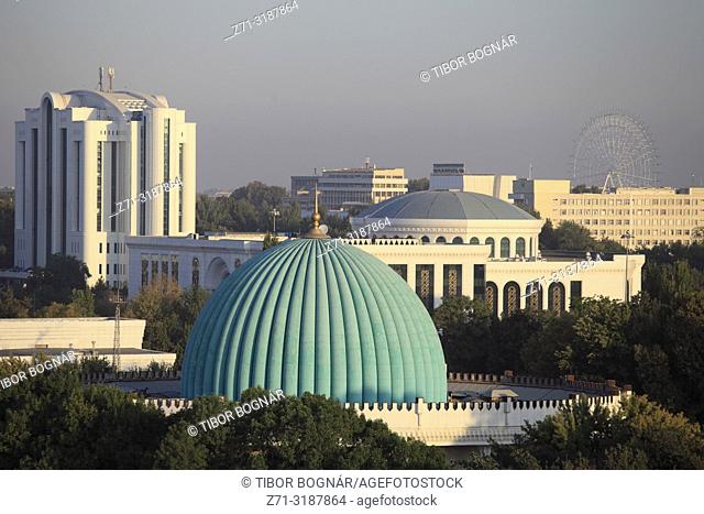 Uzbekistan; Tashkent, Amir Timur Museum, skyline,