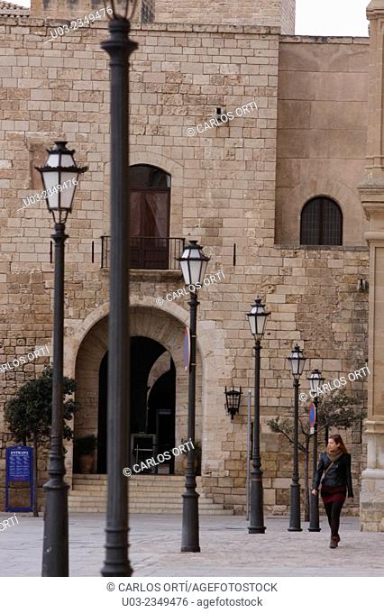 Street near the Cathedral of Palma de Mallorca. Spain