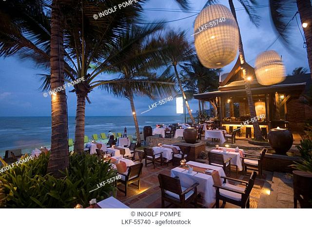 Open-air terrace of the restaurant Eat Sense, Chaweng Beach, Hat Chaweng South, Ko Samui, Thailand