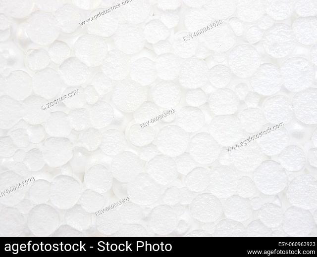White Plastic Foam Texture close up shot, foam background