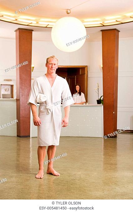 Man standing in Spa