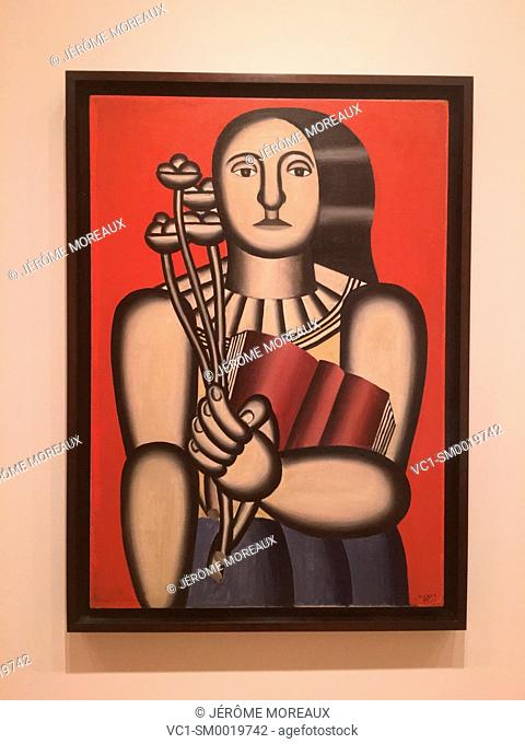 Woman with a book, Fernand Léger, 1923, Oil on canvas, Museum of Modern Art, New York city