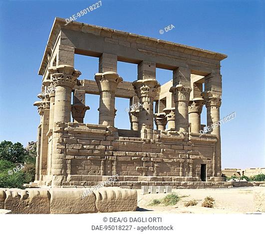 Egypt. Nubian monuments at Philae (UNESCO World Heritage List, 1979). Roman Kiosk of Trajan