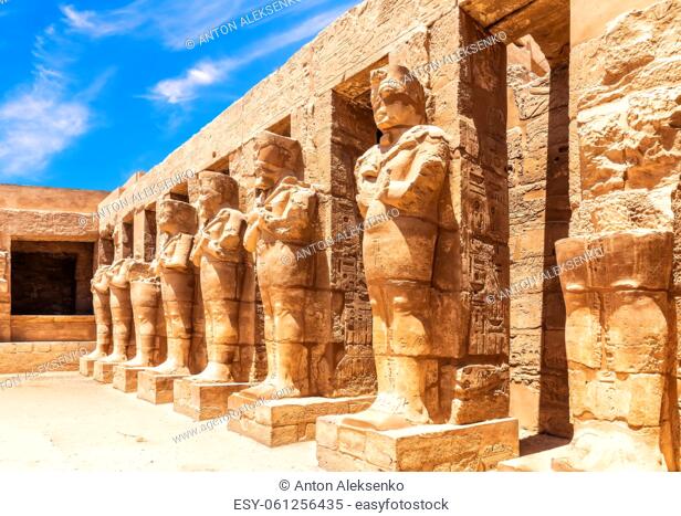 Karnak Temple, Statues of the Great Temple of Amun, Luxor, Egypt