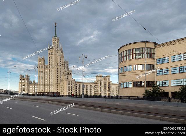 Russia, Moscow, City View, Soviet-Era Architecture, Buildings of Different Styles