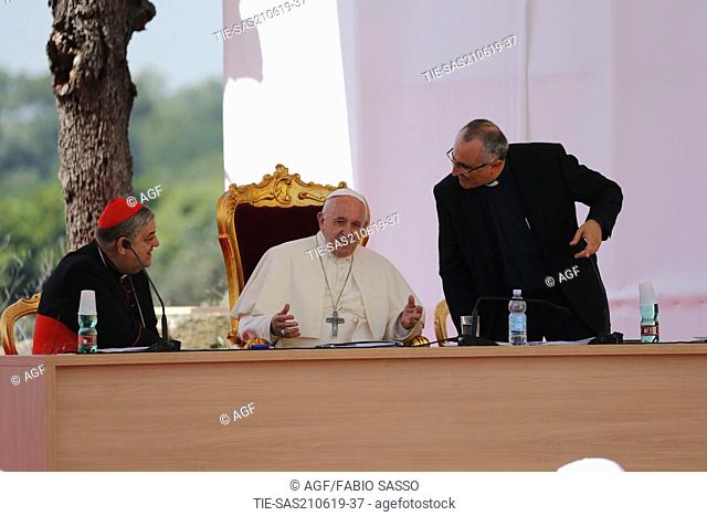 06/21/2019 Naples, Pope Francis visits the pontifical faculty of southern Italy for the conference ""theology after veritas gaudium in the context of the...
