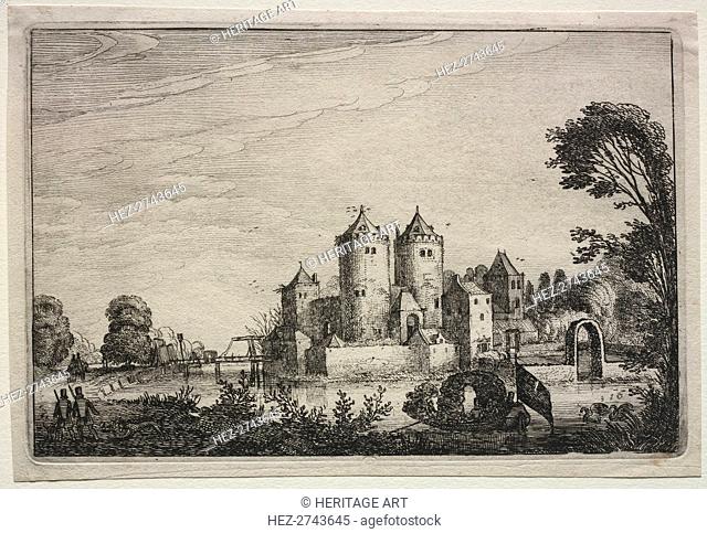 The Castle with Two Towers, 1616. Creator: Jan van de Velde (Dutch, 1620-1662)