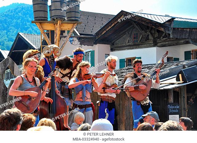 Germany, Bavaria, Isar valley, Mittenwald, Bozner market, market beating out, Middle Ages