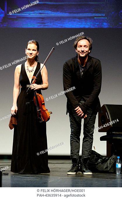 US violinist Hilary Hahn and the German pianist and composer Hauschka present their joint improvisation 'Silfra' at the classical music event 'Klassik & Lounge...