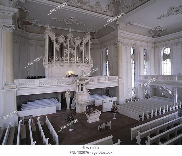 Interiors of church, Saarland, Germany