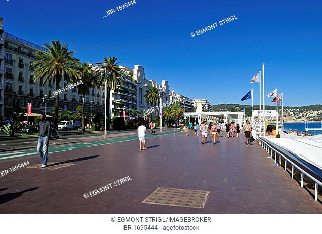 Promenade des Anglais, Nice, Nizza, Departement Alpes-Maritimes, Provence-Alpes-Côte d?Azur, France, Europe
