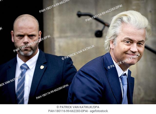 Geert Wilders at the New Year reception in the Royal Palace Amsterdam, The Netherlands, 16 January 2018. Photo: Patrick van Katwijk  - NETHERLANDS OUT - POINT...