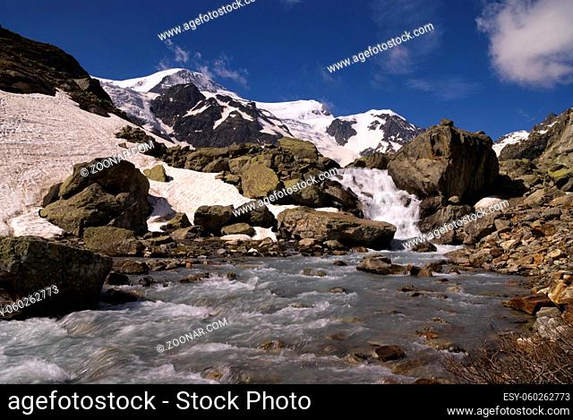 Steinwasser brook on the Susten pass in Switzerland