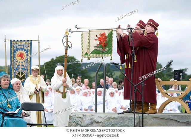 The Gorsedd of the Bards ceremony at the National Eisteddfod of Wales, Bala, Gwynedd, August 2009
