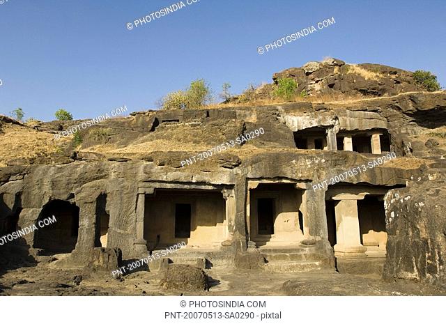 Old ruins of a cave, Ellora, Aurangabad, Maharashtra, India