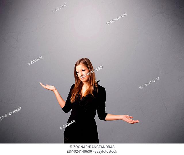 beautiful young lady juggling with copy space