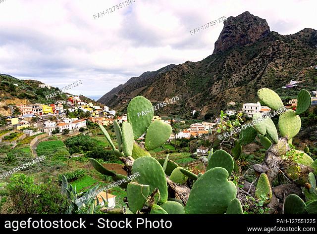 Vallehermoso on the Canary Island La Gomera | usage worldwide. - La Gomera/Kanarische Inseln/Spain