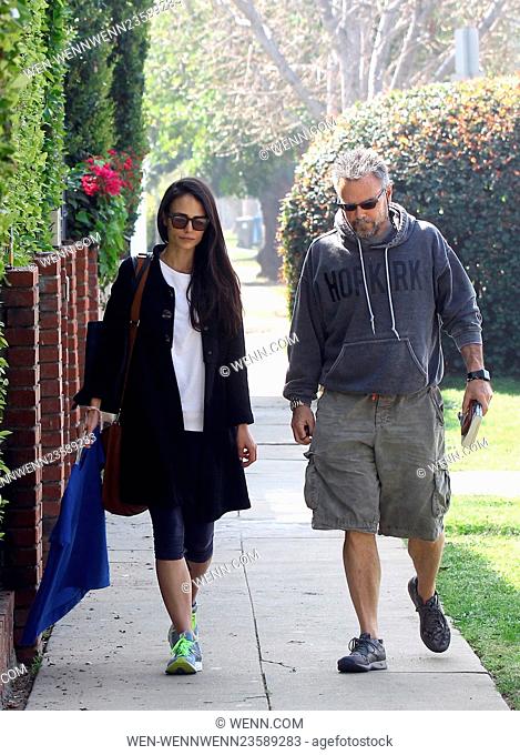 Jordana Brewster out in Los Angeles with her father Alden Brewster Featuring: Jordana Brewster, Alden Brewster Where: Los Angeles, California