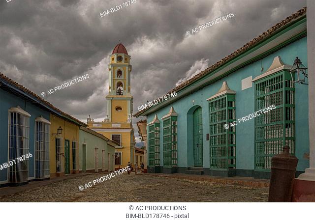 Bell tower and building in Trinidad, Sancti Spiritus, Cuba