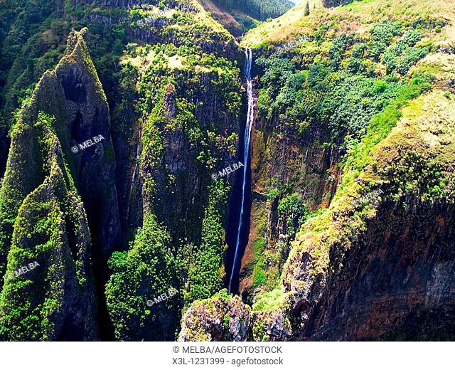 Waterfall Nuku Hiva-Marquesas Islands French Polynesian