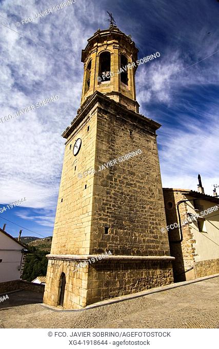Free tower of the church of the Immaculate - Linares de Mora - Teruel - Sierra de Gúdar - Aragon - Spain - Europe