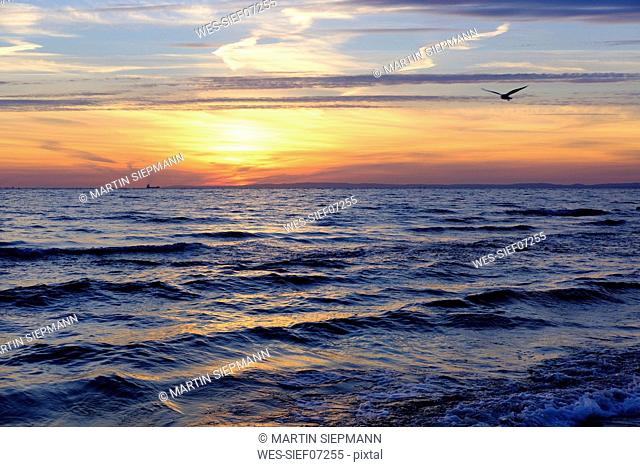 Germany, Usedom, Bansin, sunrise over sea