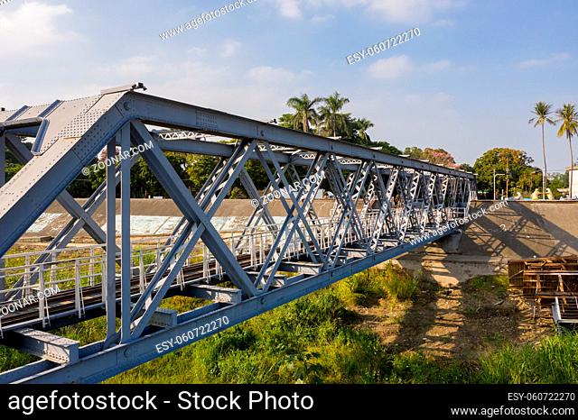 Yunlin, Taiwan - December 11th, 2019: Huwei Steel Bridge at Yunlin, Taiwan