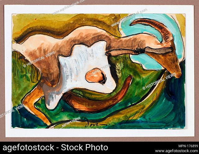 Study for Goat. Artist: Arthur Dove (American, Canandaigua, New York 1880-1946 Huntington, New York); Date: ca. 1934; Medium: Watercolor, gouache