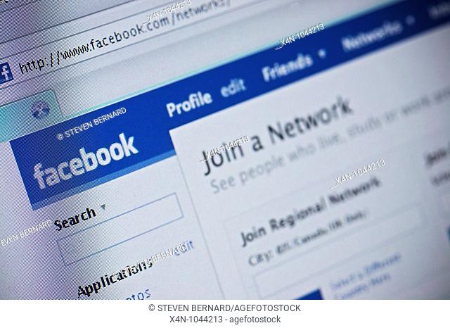 Facebook social community website  www facebook com