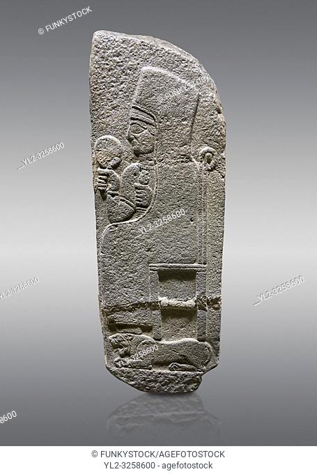 Picture & image of Hittite monumental relief sculpted orthostat stone panel of a Procession Basalt, Karkamis, (Kargamis), Carchemish (Karkemish), 900 - 700 B