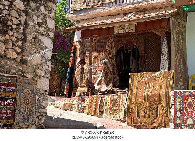 Carpet shop, Ucagiz, Turkish Riviera, Turkey