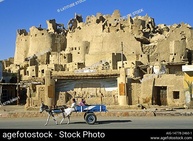 The ancient fortress of Siwa, built of natural rock salt, mud-brick and palm logs and known as the Shali Ghali, are built in the city of Siwa