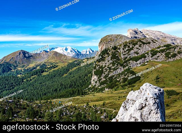 The Dolomites Mountains, Passo Valparola near Cortina d'Ampezzo Italy