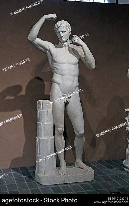Amelung athlete, 1st-2nd century AD at the exhibition 'I Marmi Torlonia. Collezionare capolavori', 96 masterpieces from the Torlonia collection at Capitolini...