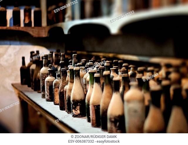 old sherry bottles