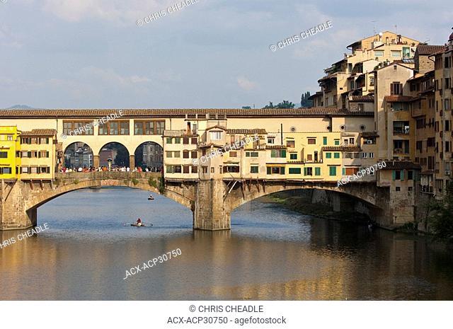 Ponte Vecchio over the Arno River, Florence, Tuscany, Italy
