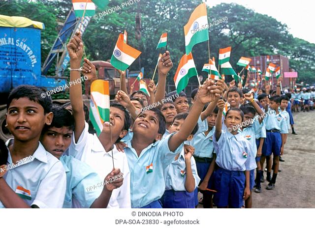 Children Kids Celebrating Independence Day , bombay mumbai , maharashtra , idnia