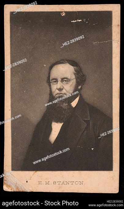 Portrait of Edwin McMasters Stanton (1814-1869), Before 1869. Creator: Unknown
